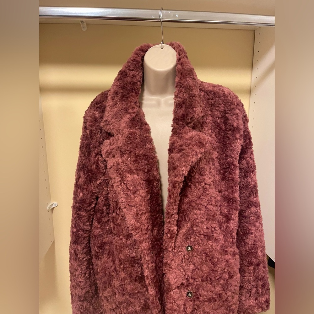 Lulus Plum Purple Teddy Coat - XL - Picture 8 of 11